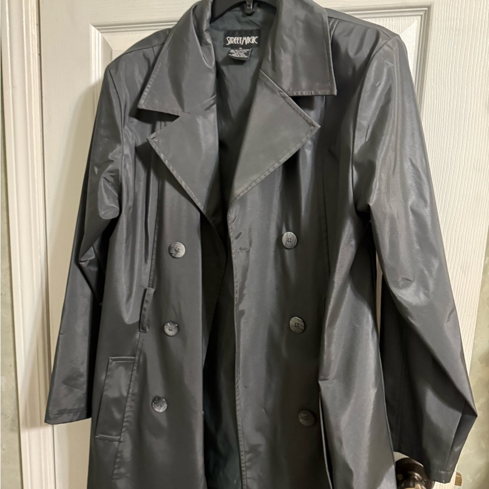 Sleek Gray Trench Coat for Women